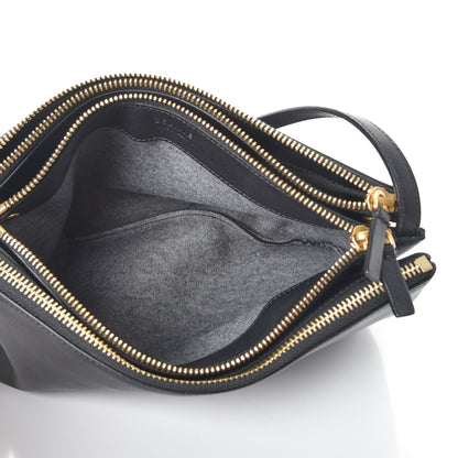 Celine Lambskin Large Trio Crossbody Bag Black 6 of 9
