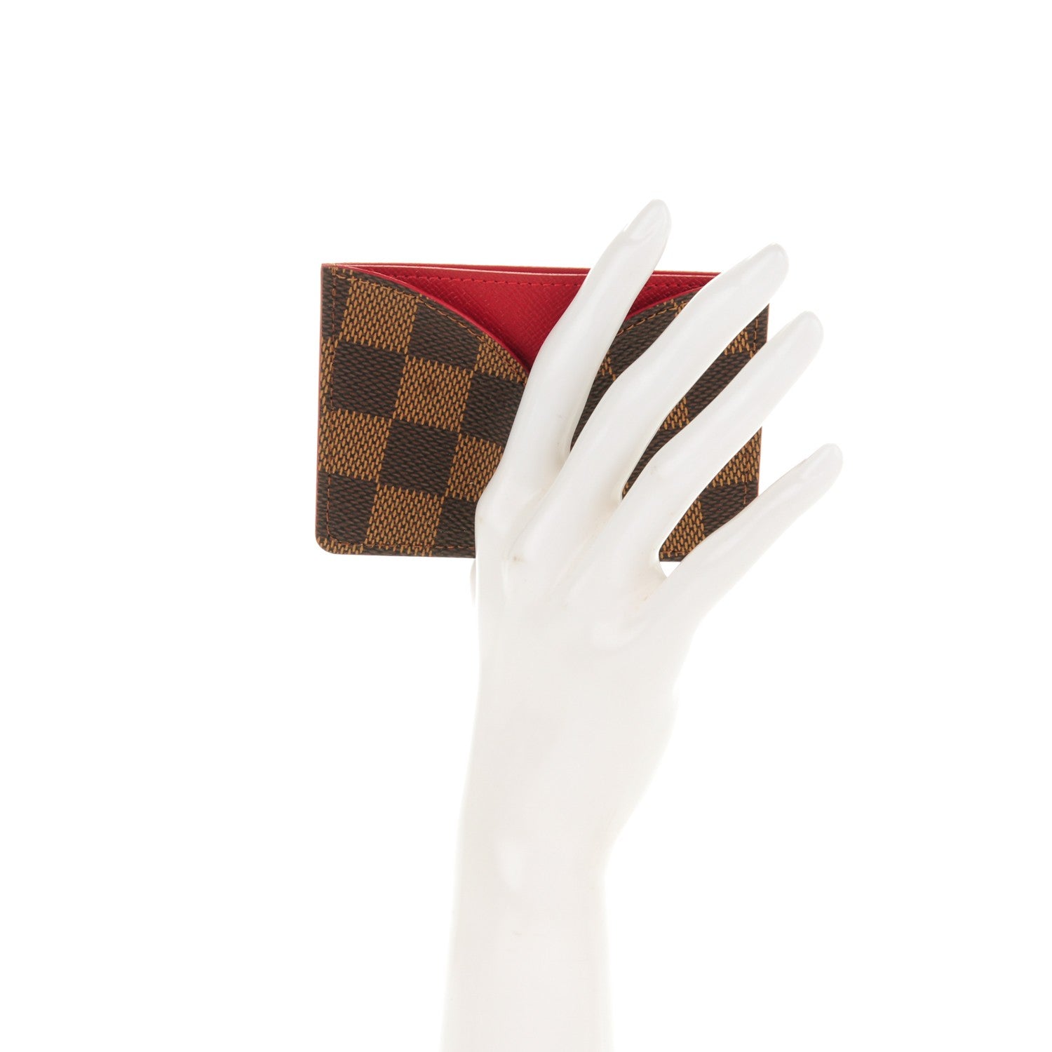 Louis Vuitton Damier Ebene Caissa Card Holder Cherry 2 of 6