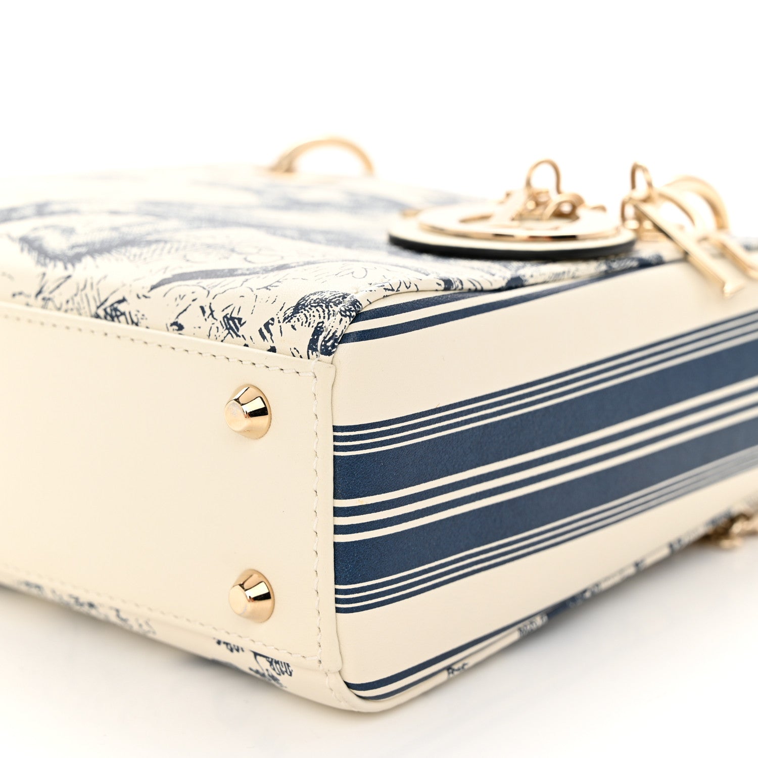 Christian Dior Calfskin Toile de Jouy Mini Lady Dior Blue 10 of 10