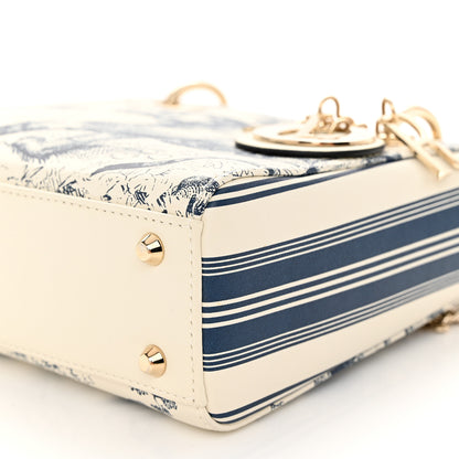Christian Dior Calfskin Toile de Jouy Mini Lady Dior Blue 10 of 10