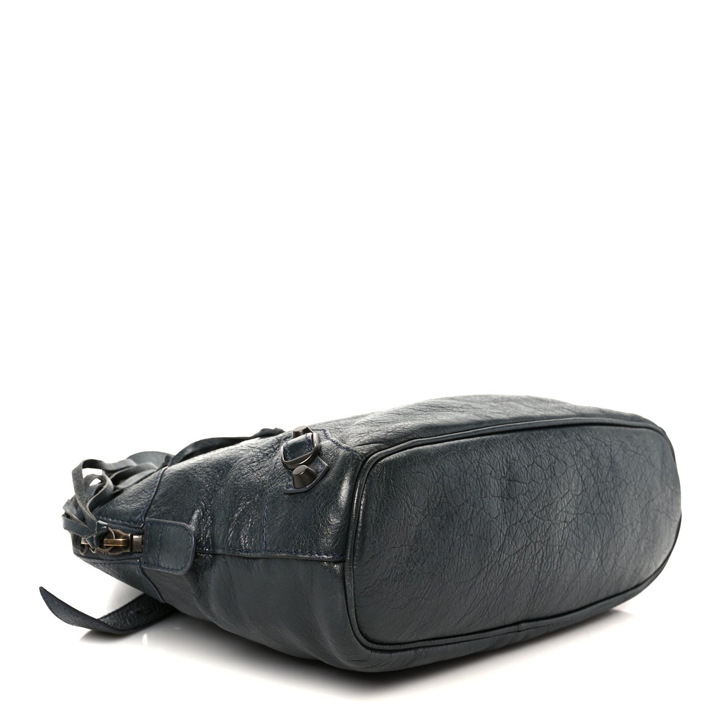 Agneau Classic Hardware Bowling Bag Anthracite