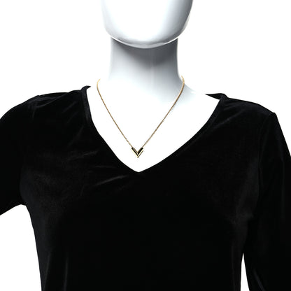 Louis Vuitton Brass Essential V Necklace Gold 2 of 6