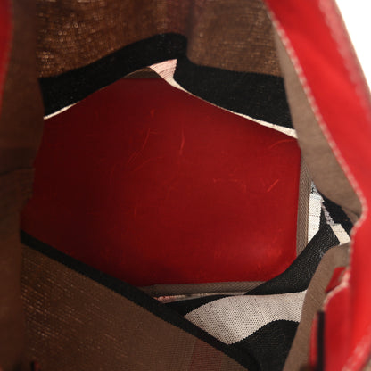 Burberry Canvas Mega Check Medium Ashby Hobo Cadmium Red 6 of 11