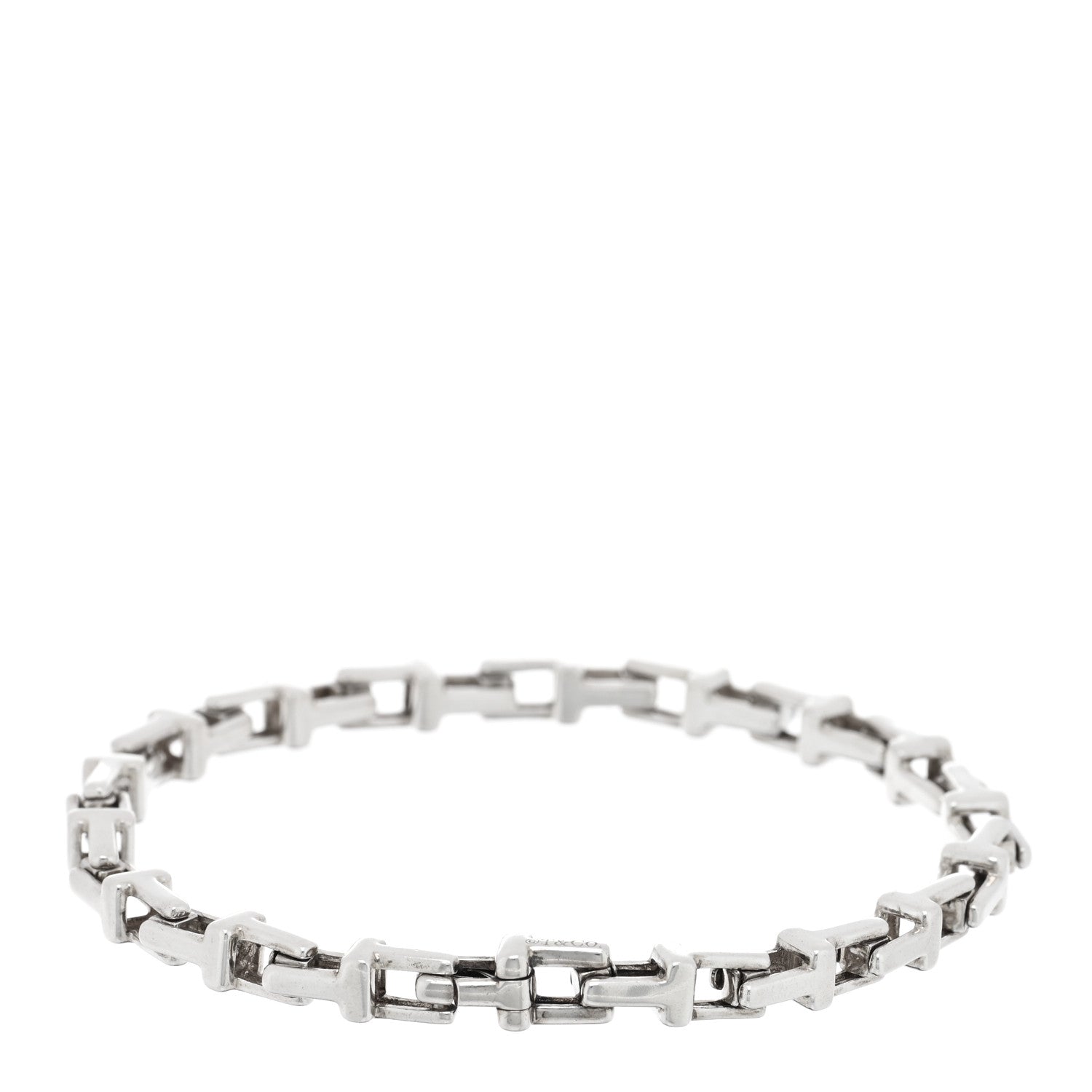 Tiffany Sterling Silver T Link Chain Bracelet 2 of 4