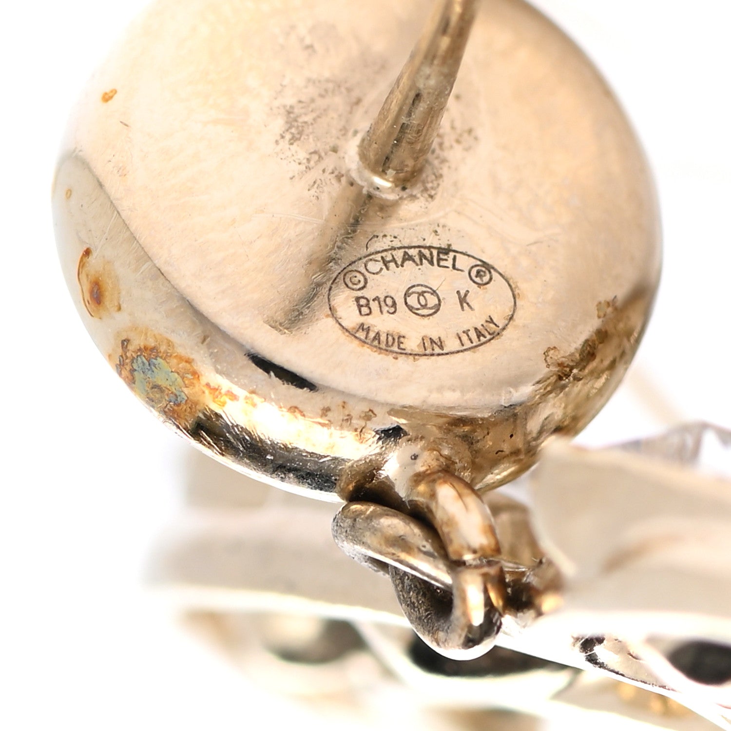 Chanel Metal Glass Pearl CC Crystal Snowfall CC Drop Earrings Light Gold 4 of 5