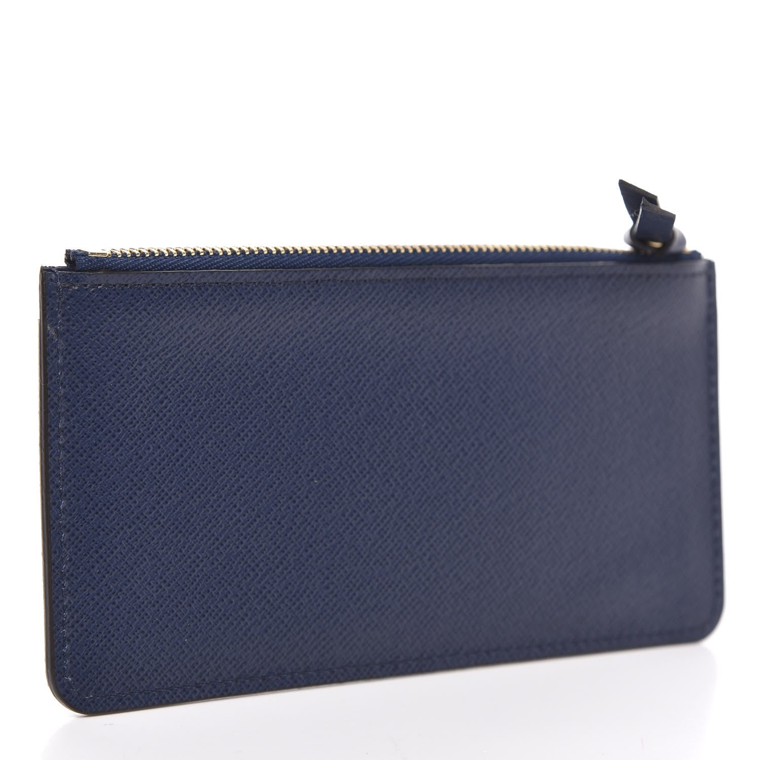 Louis Vuitton Calfskin Jeanne Wallet Zippered Insert Dark Blue 3 of 6