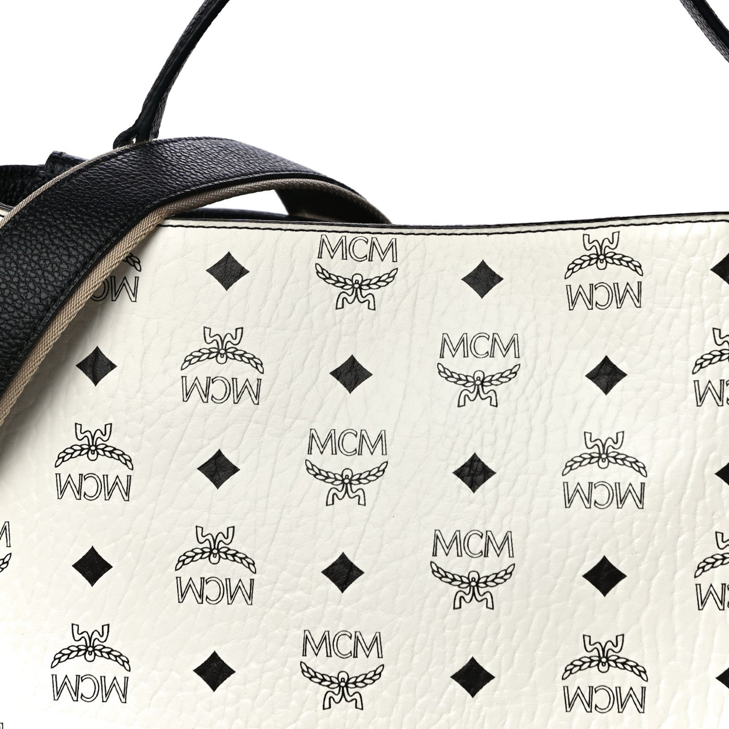 Visetos Medium Corina Shoulder Bag White