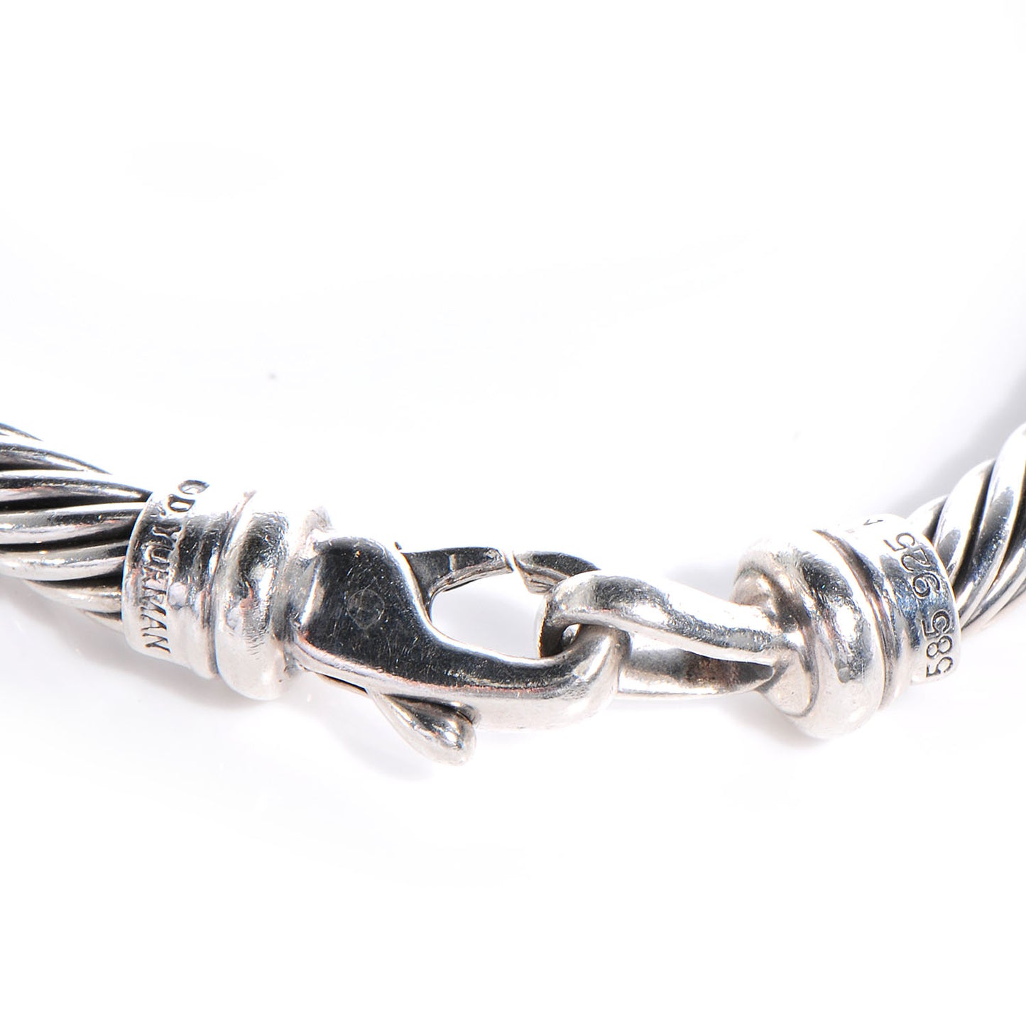Sterling Silver 14k Gold Ball Hampton 7mm Bracelet