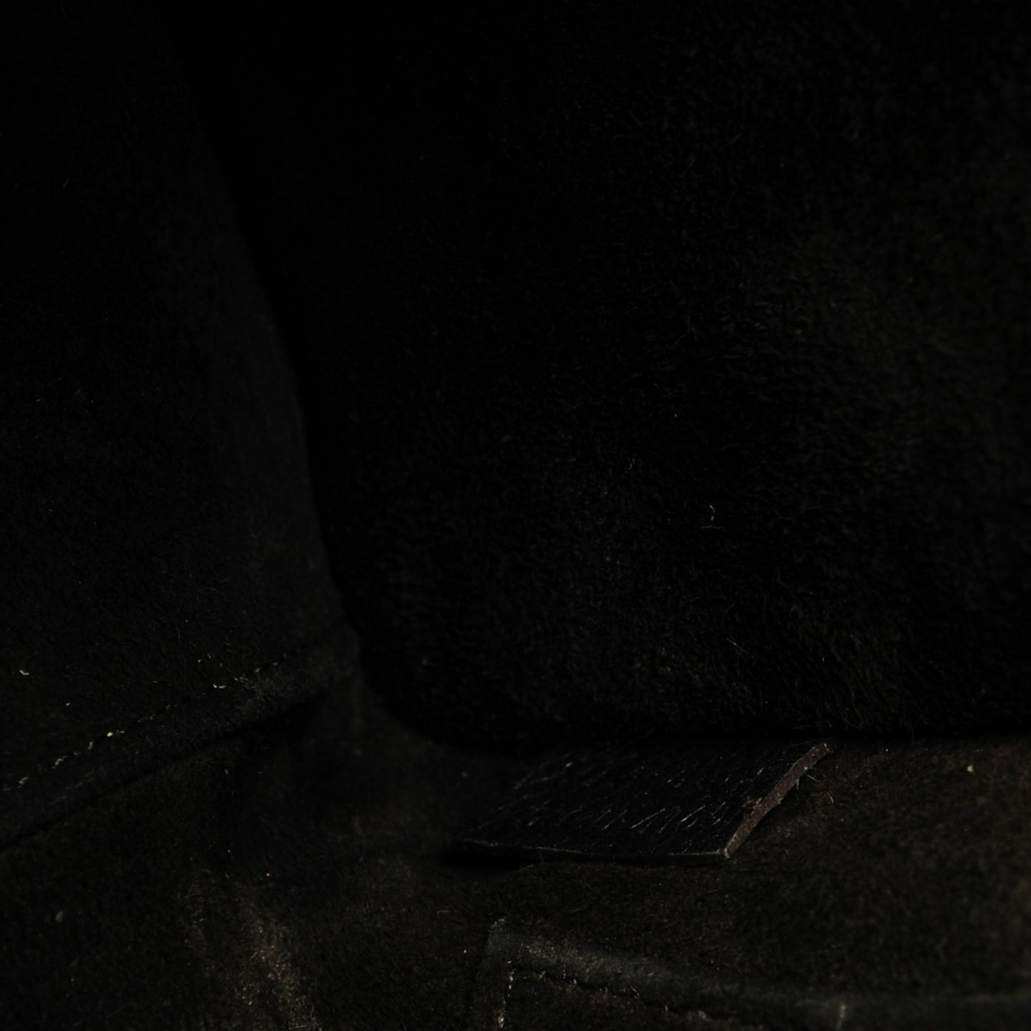 Drummed Calfskin Nano Luggage Black