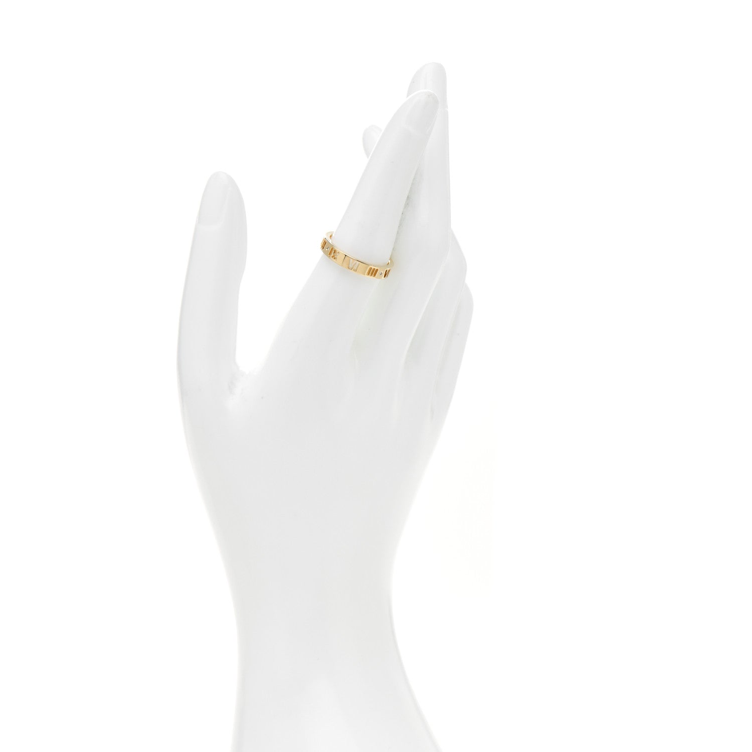 Tiffany 18K Yellow Gold Diamond Atlas Pierced Ring 55 7.25 2 of 5