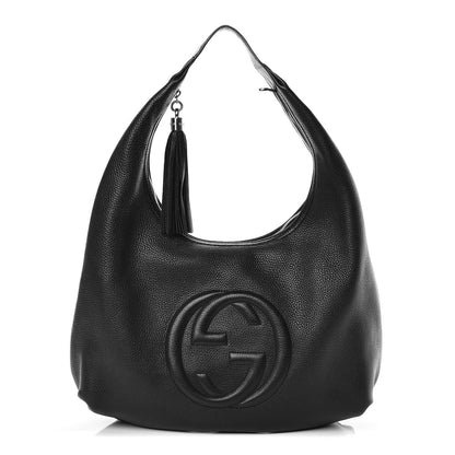 Gucci Pebbled Calfskin Soho Hobo Black 1 of 12