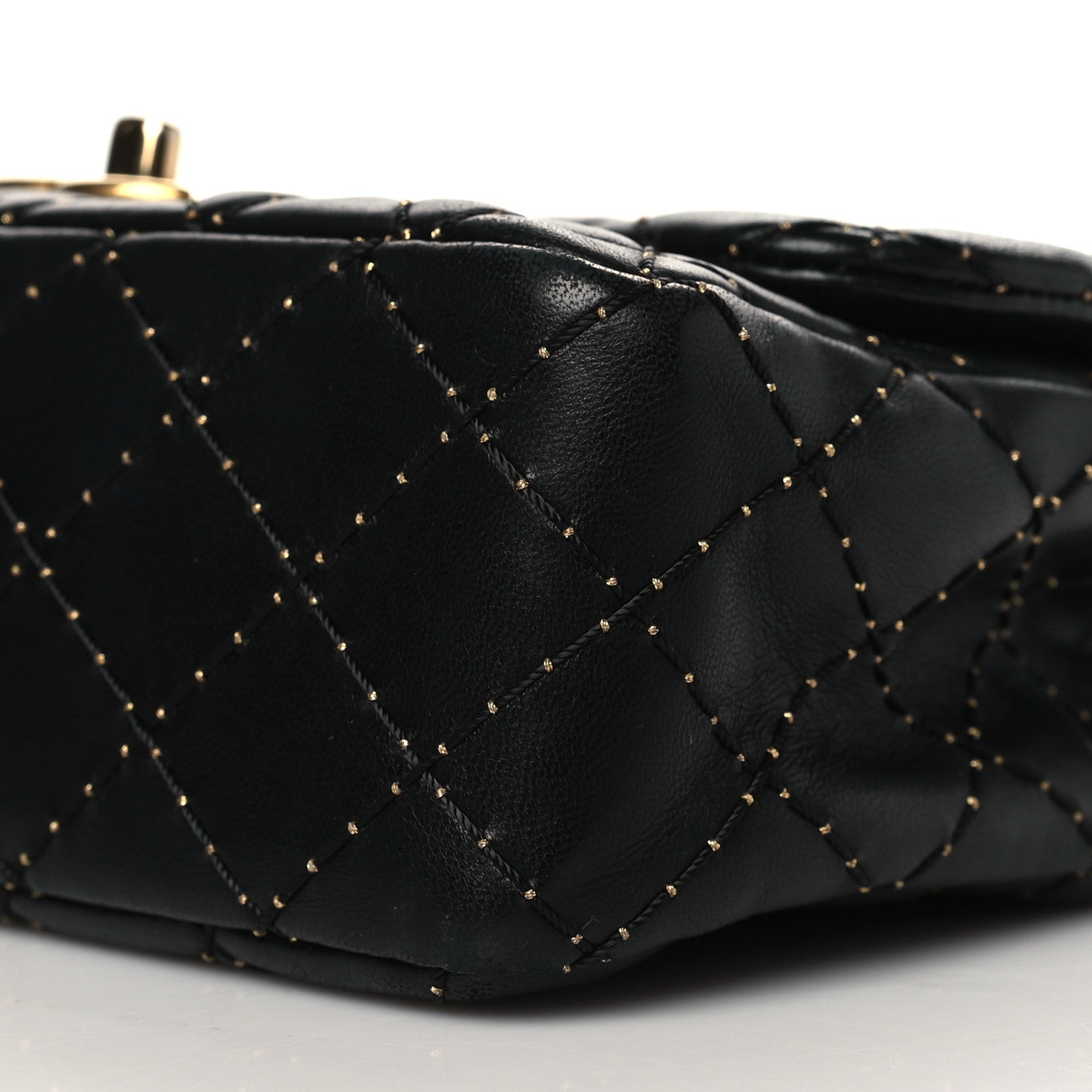 Chanel Lambskin Quilted Small Beaded Flap Black 9 of 10