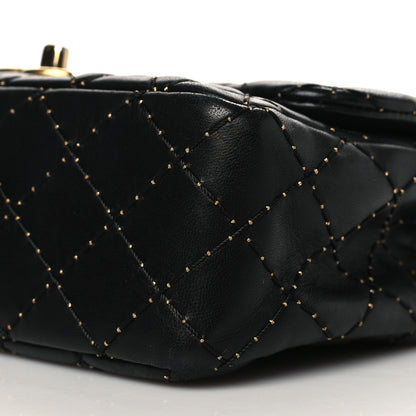 Chanel Lambskin Quilted Small Beaded Flap Black 9 of 10