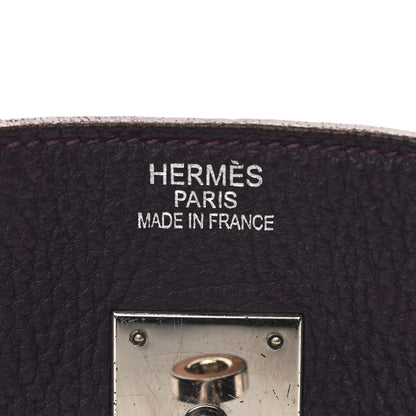 Hermes Taurillon Clemence Birkin 40 Raisin 6 of 17