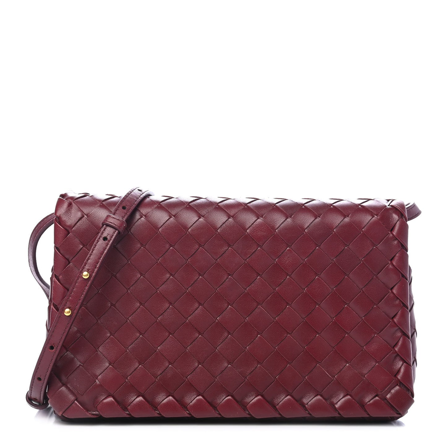Nappa Intrecciato Crossbody Bordeaux