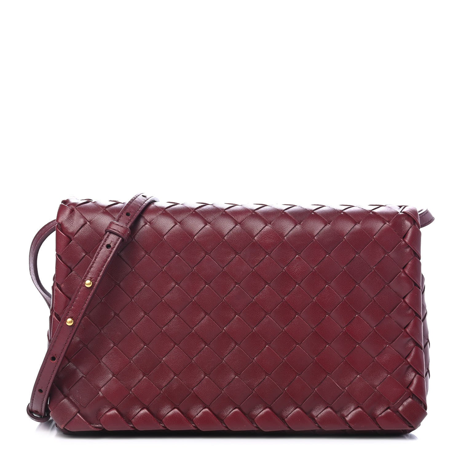 Bottega Veneta Nappa Intrecciato Crossbody Bordeaux 1 of 8