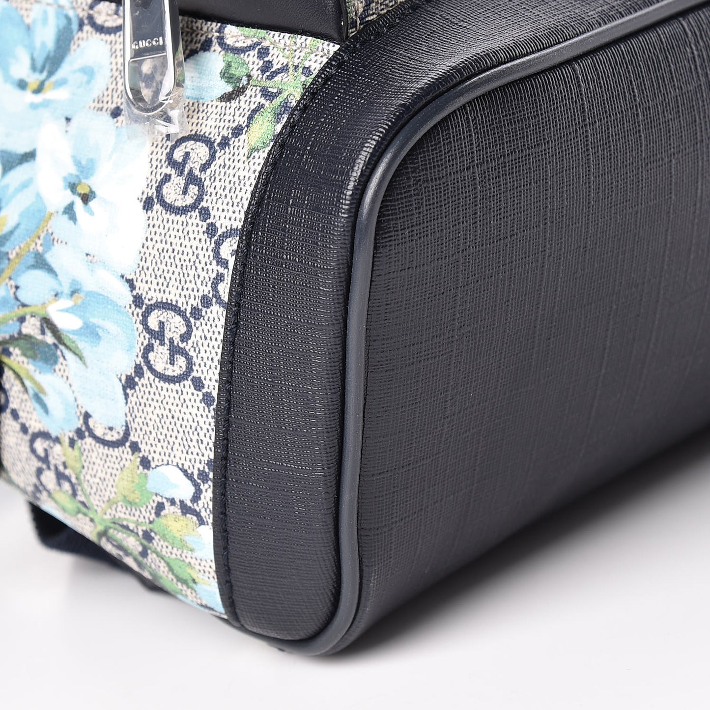 GG Supreme Monogram Blooms Small Day Backpack Blue