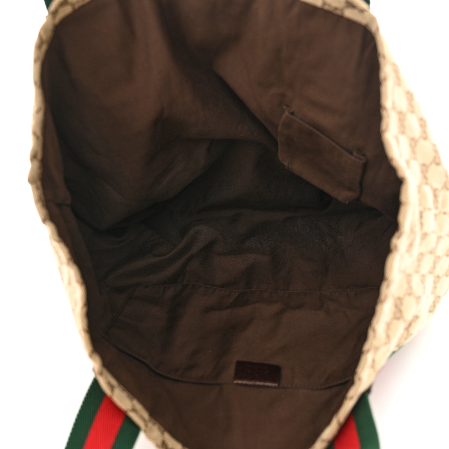 Gucci GG Monogram Medium Web Handle Vertical Tote Dark Brown 5 of 10