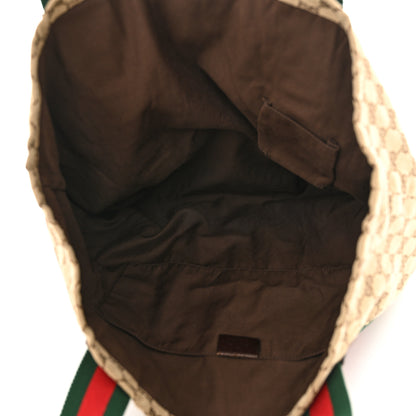 Gucci GG Monogram Medium Web Handle Vertical Tote Dark Brown 5 of 10