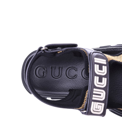 Gucci X SEGA Nappa Mesh Mens Aguru Sandals 8 Loess Black 7 of 9
