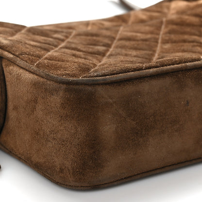 Chanel Suede Quilted Shoulder Bag Brown 9 of 10