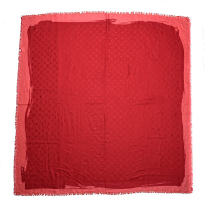 Louis Vuitton Silk Wool Monogram Arty Shawl Pink 1 of 4