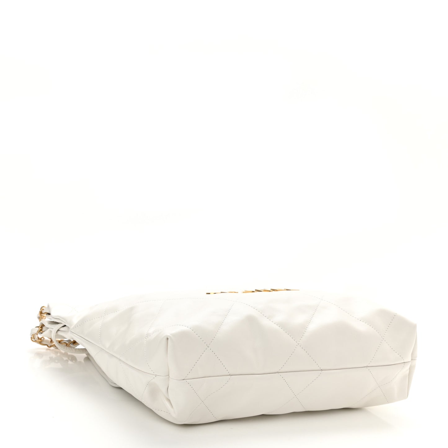 Shiny Calfskin Quilted Small Chanel 22 White