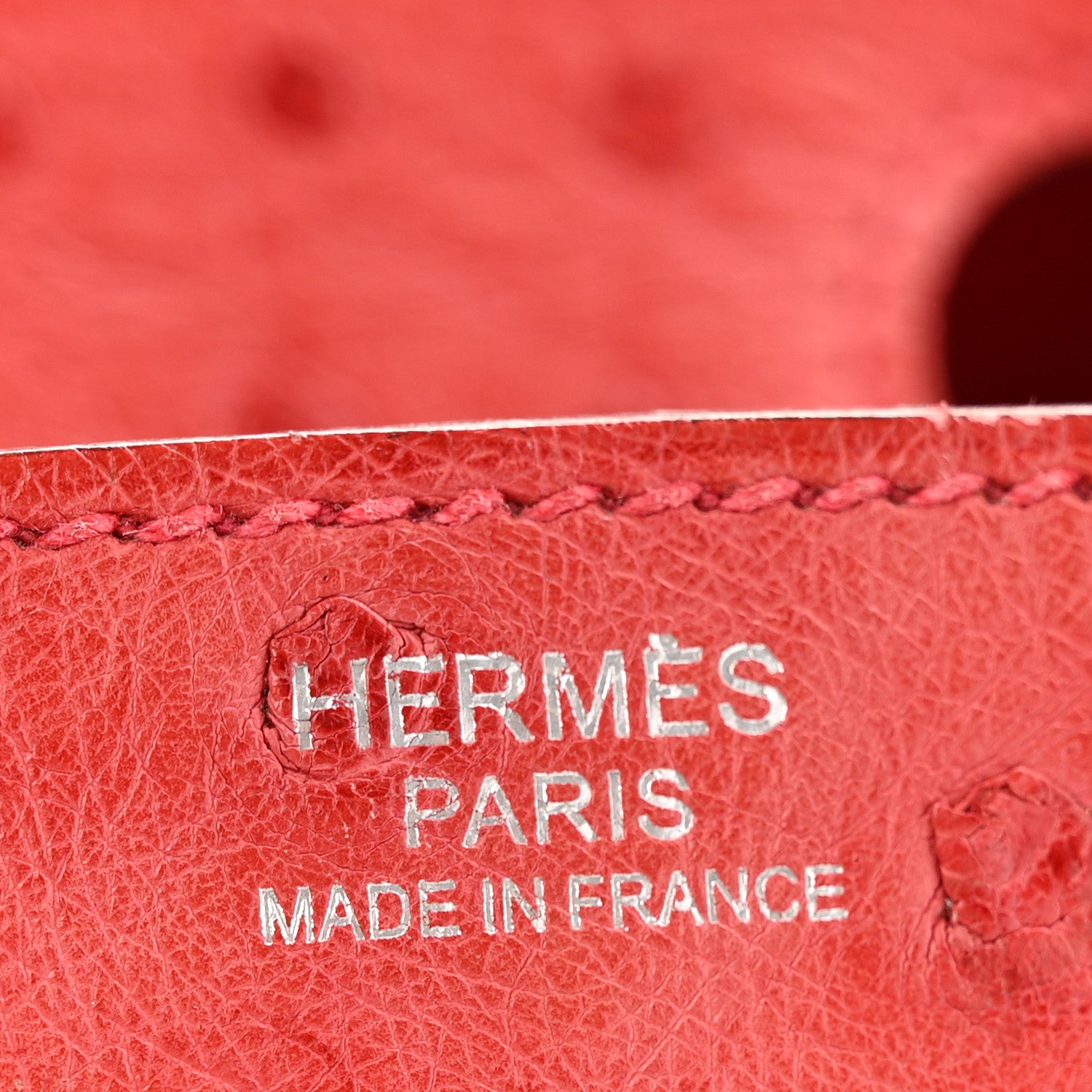 Hermes Ostrich Birkin 30 Rouge Vif 6 of 15