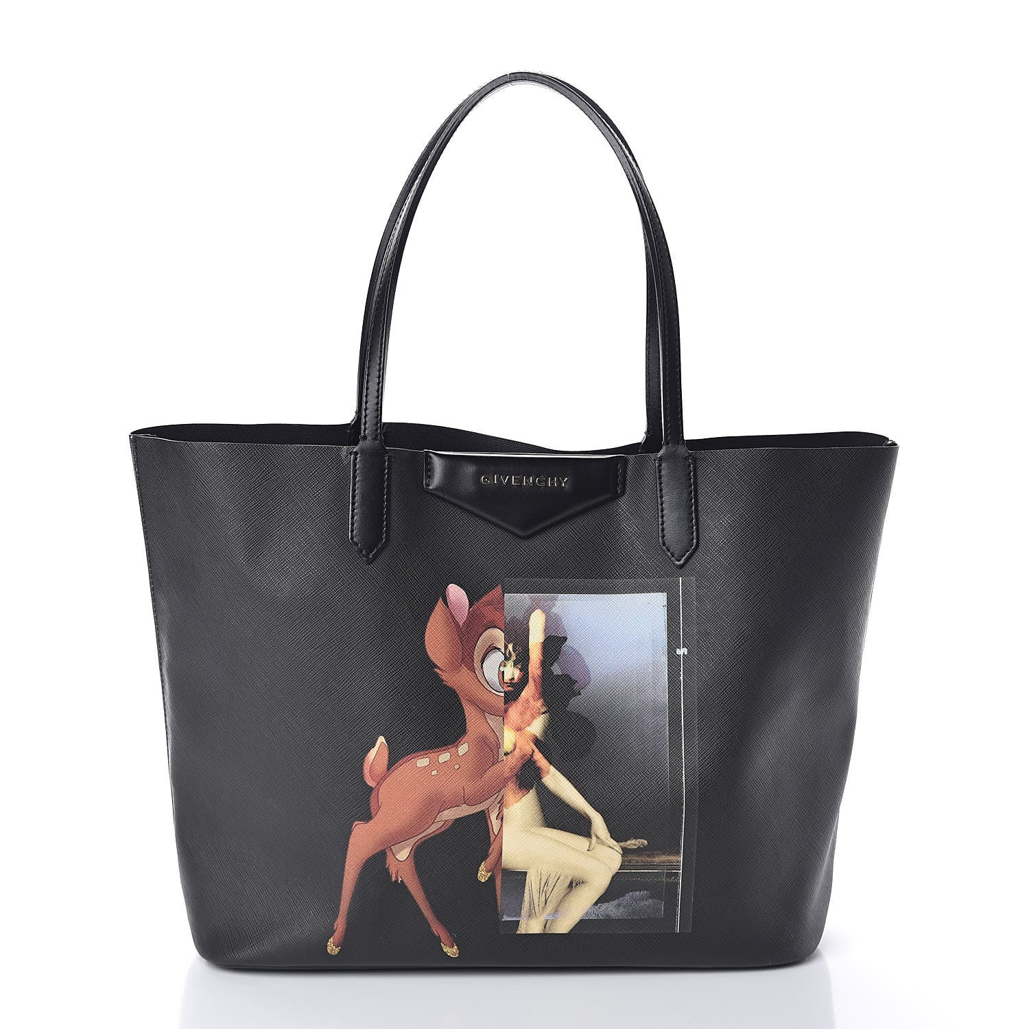 Givenchy Textured Coated Canvas Bambi Print Medium Antigona Tote 3 of 10