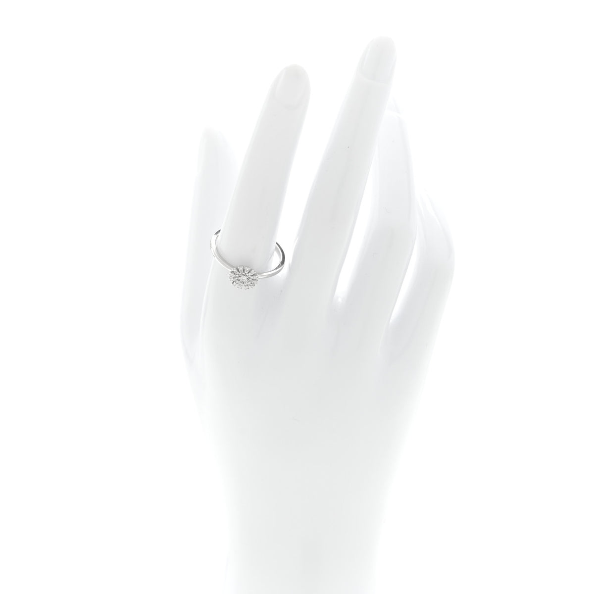 Damiani 18K White Gold Diamond Margherita Ring 58 8.25 2 of 6