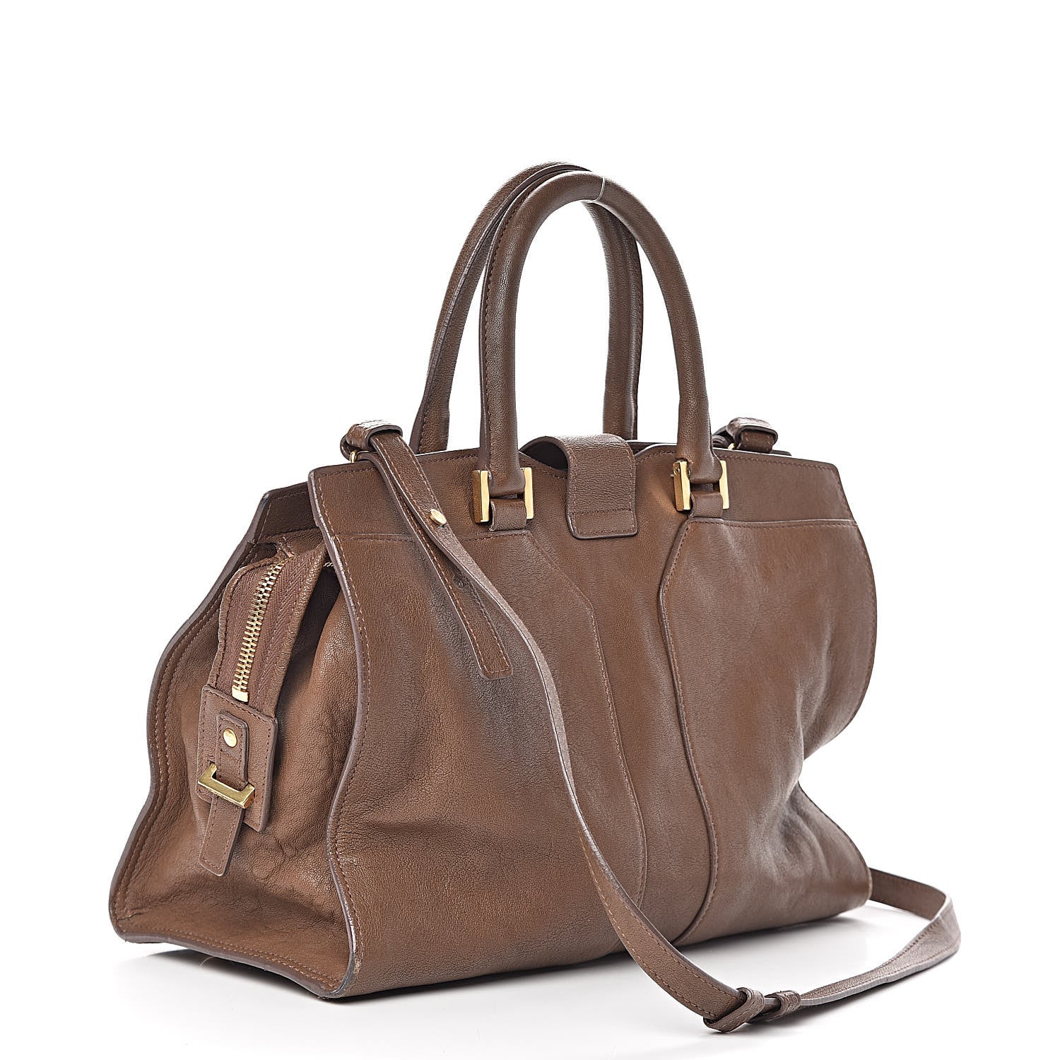 Saint Laurent Sheepskin Small Cabas ChYc Taupe 3 of 19