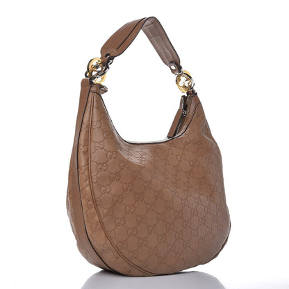 Gucci Guccissima Medium GG Twins Hobo Brown 3 of 10