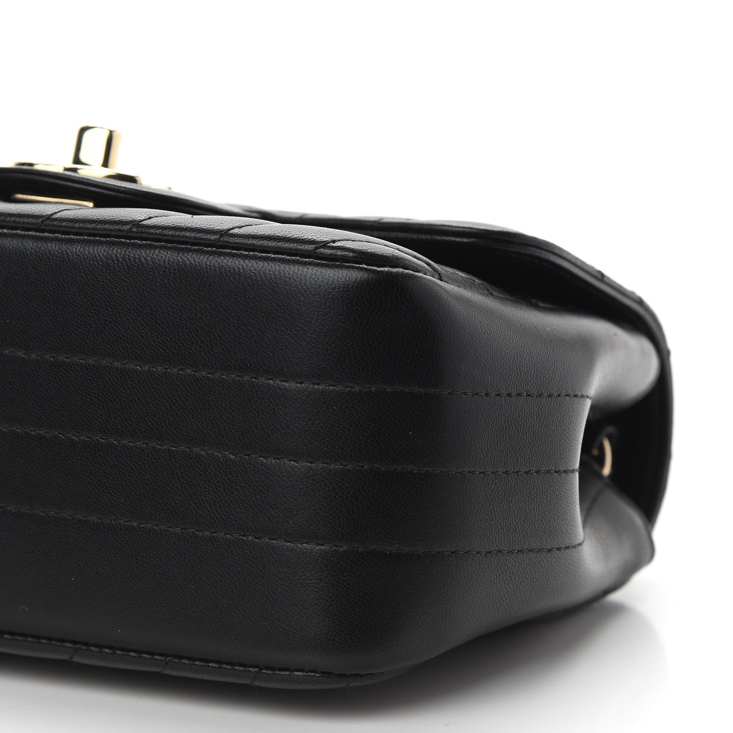 Chanel Lambskin Chevron Quilted Mini Square Flap Black 9 of 9