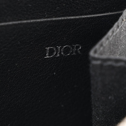 Christian Dior X SHAWN STUSSY Grained Calfskin Ox Head Crossbody Double Zip Crossbody Pouch Navy Blue 8 of 13