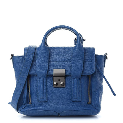 3.1 Phillip Lim Textured Calfskin Mini Pashli Satchel Cerulean 1 of 11