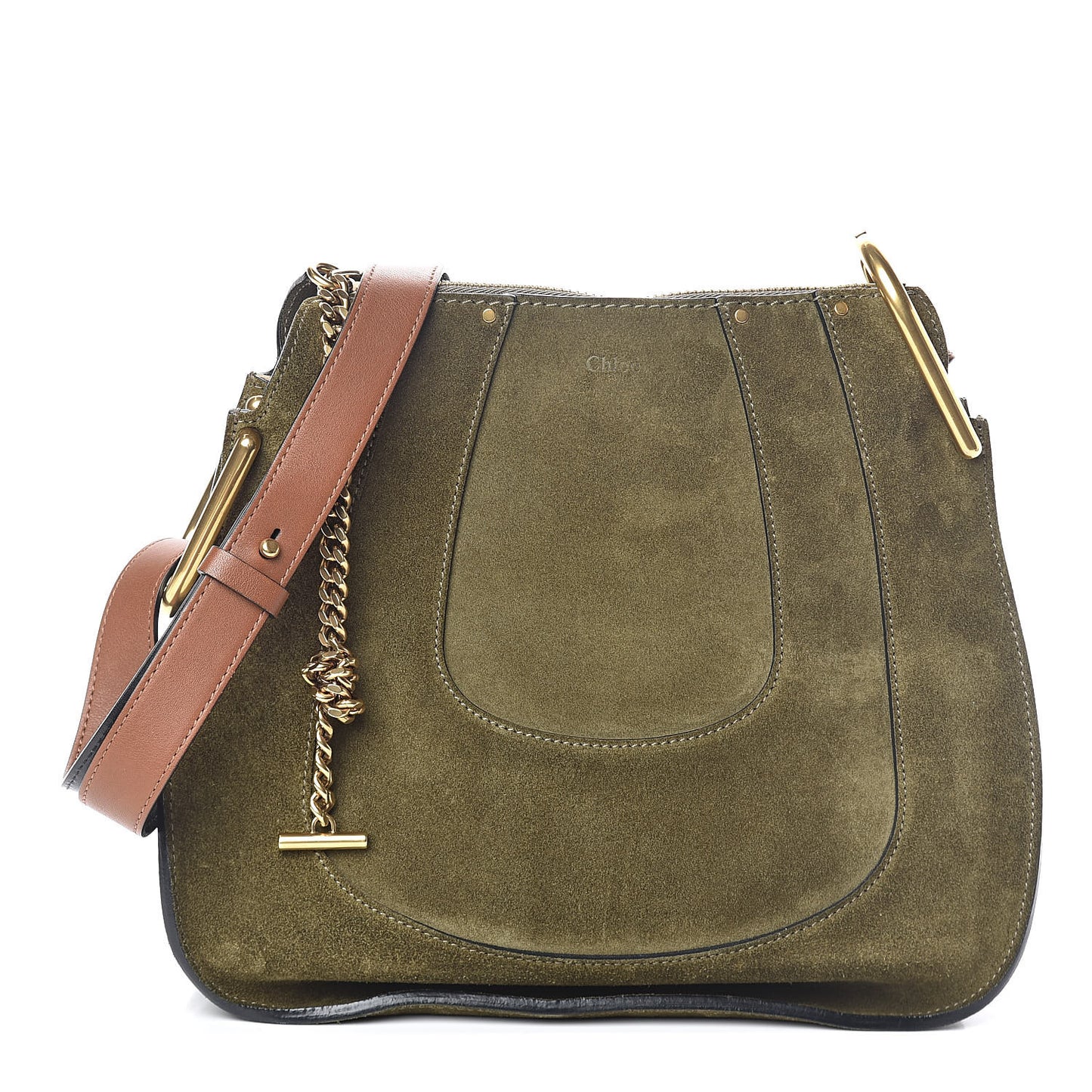 Calfskin Suede Small Hayley Hobo Eucalyptus