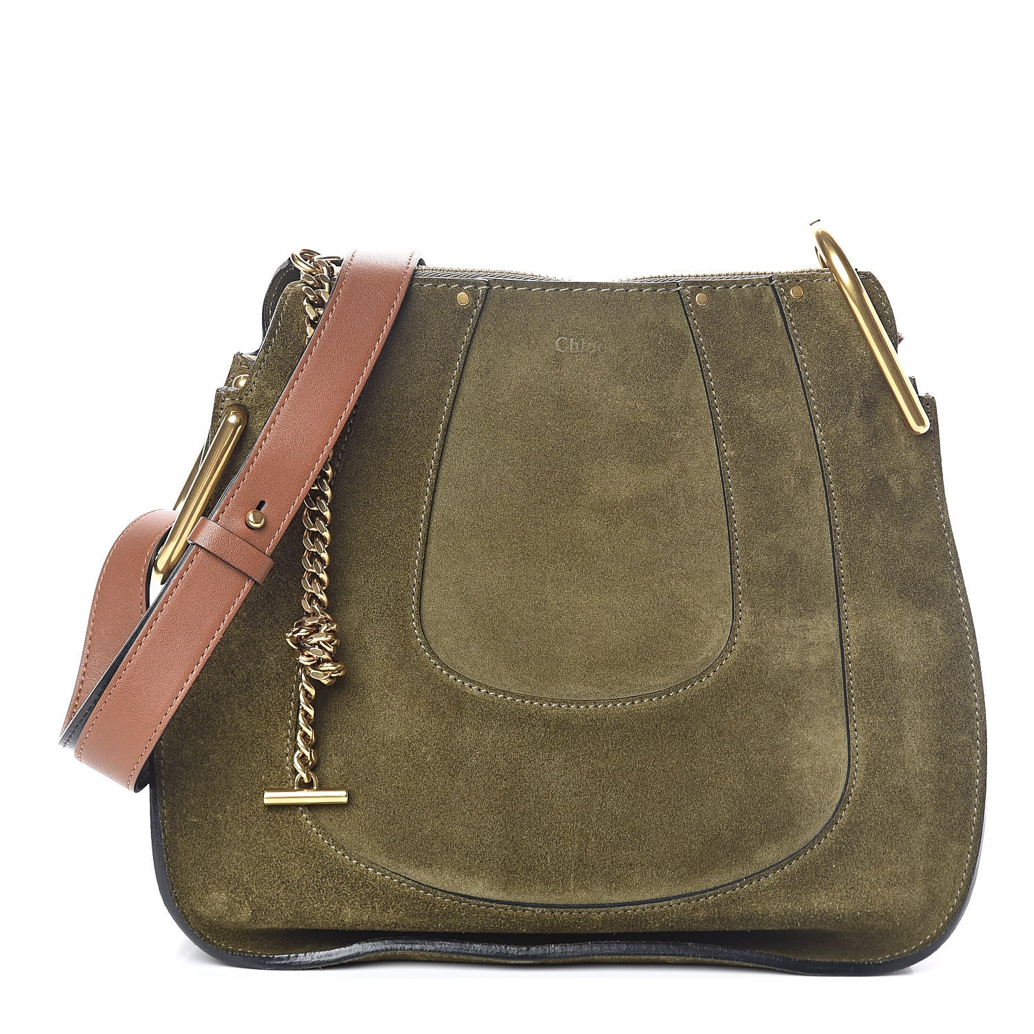 Chloe Calfskin Suede Small Hayley Hobo Eucalyptus 1 of 9