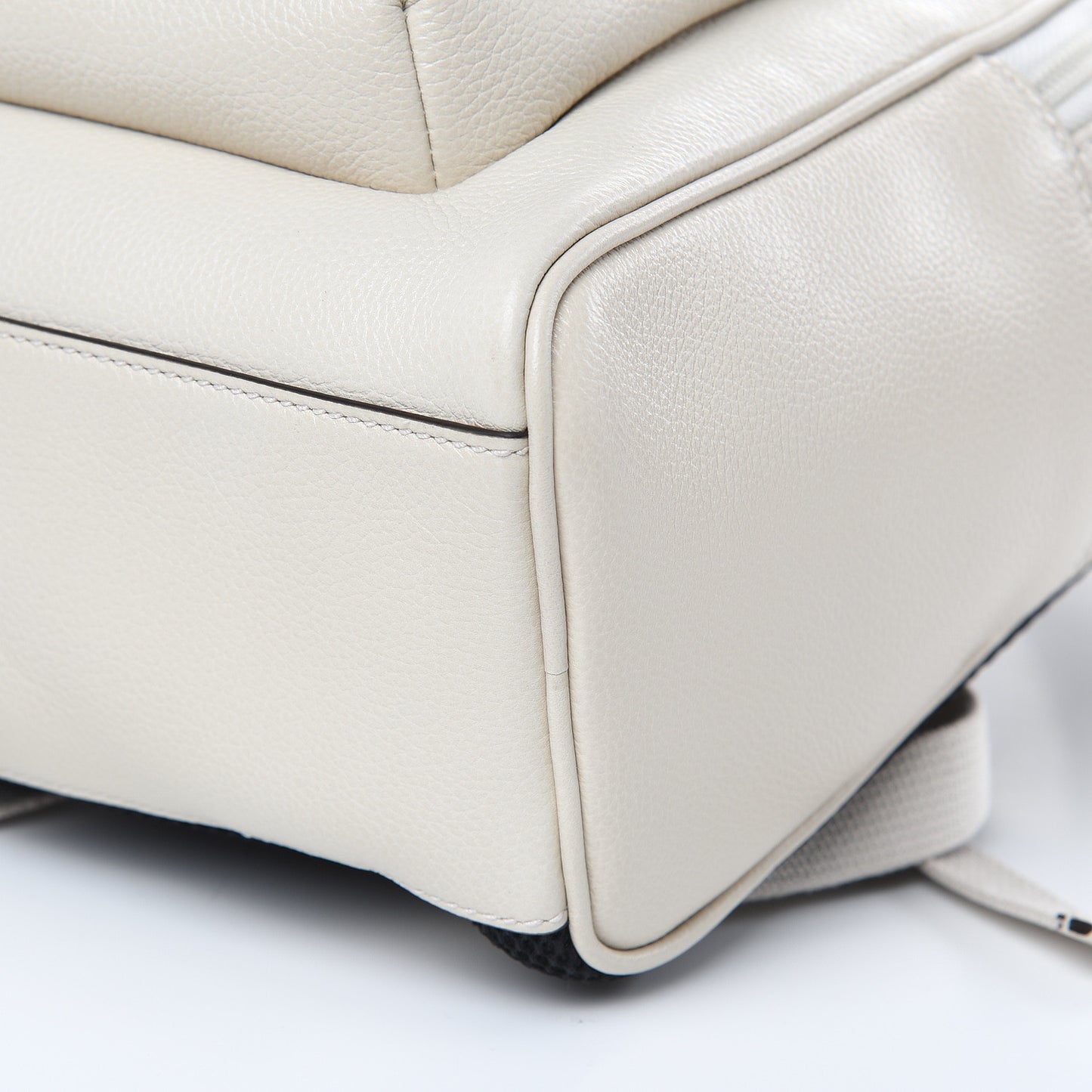 Calfskin Logo Day Backpack Mystic White