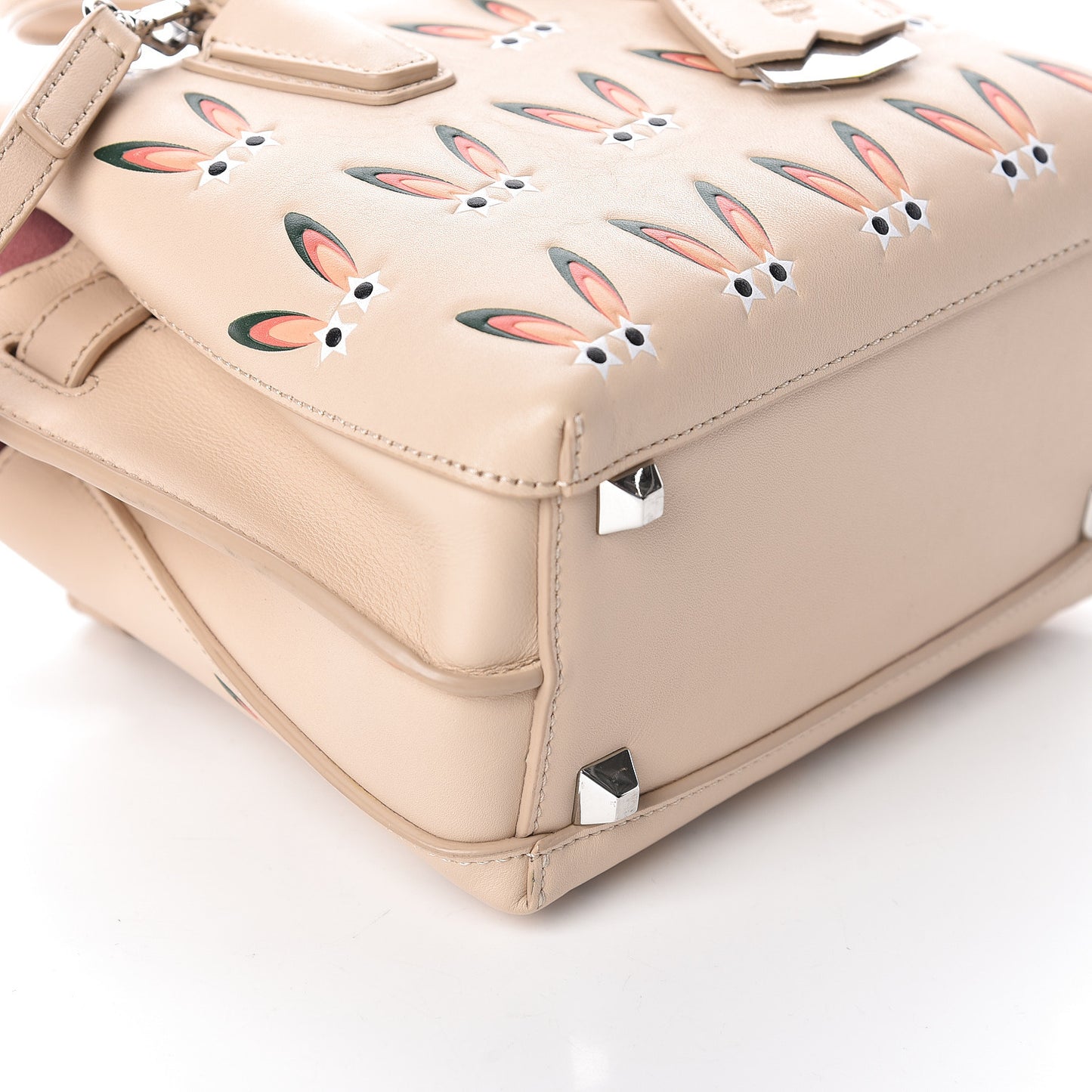 Lambskin Star Eyed Bunny Mini Milla Tote Natural