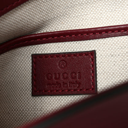 Gucci Arabella Calfskin Horsebit 1955 Soft Small Shoulder Bag Rosso Ancora 6 of 9