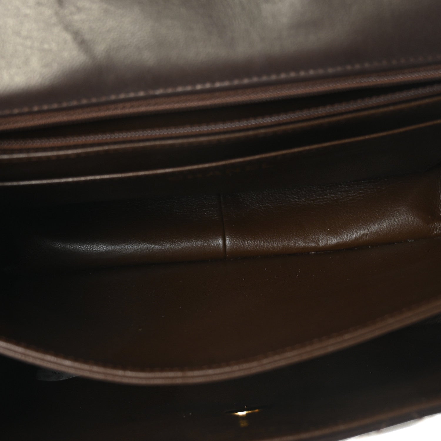 Chanel Lambskin Quilted Messenger Flap Bag Dark Brown 5 of 9