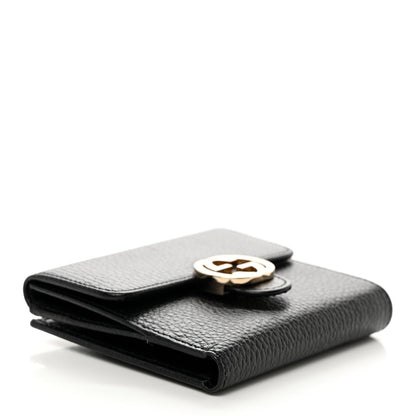 Gucci Dollar Calfskin Interlocking G French Wallet Black 5 of 10