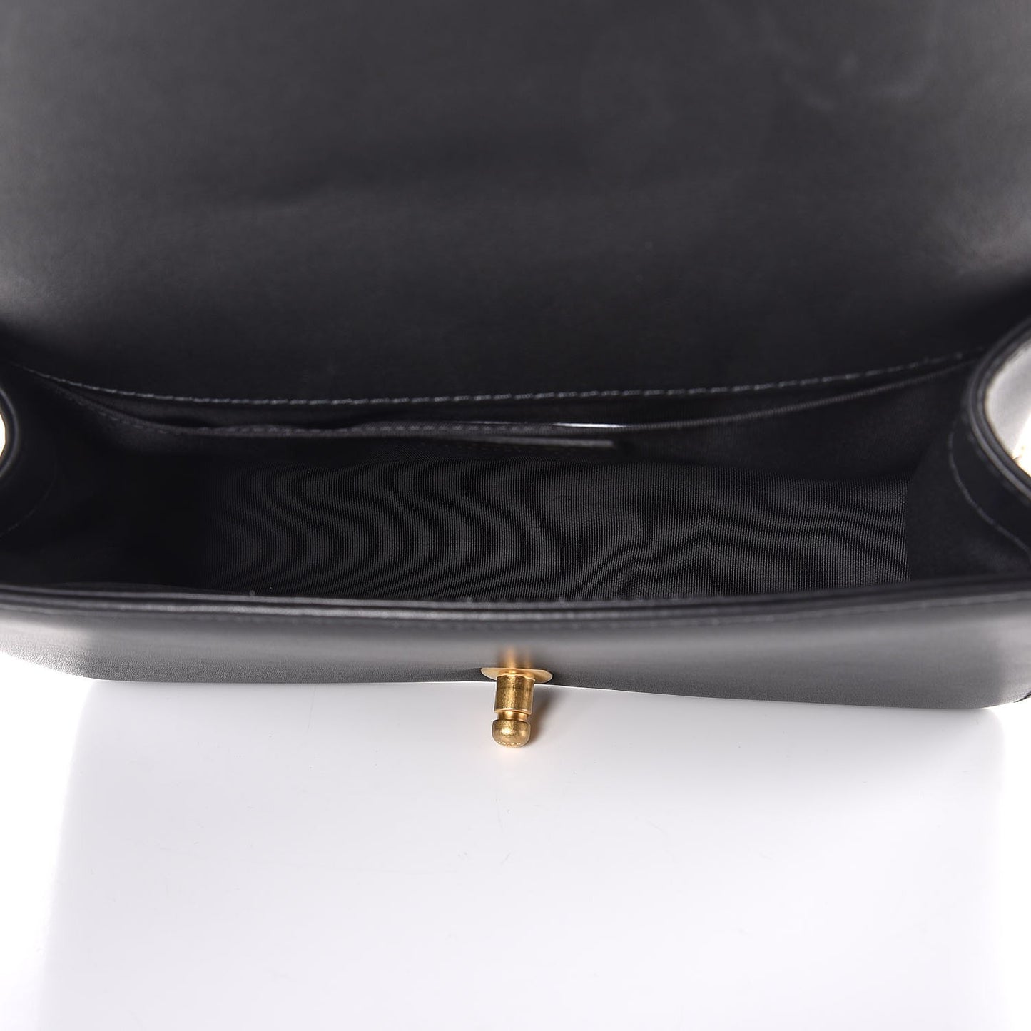 Calfskin Quilted Medium Boy Top Handle Flap Black