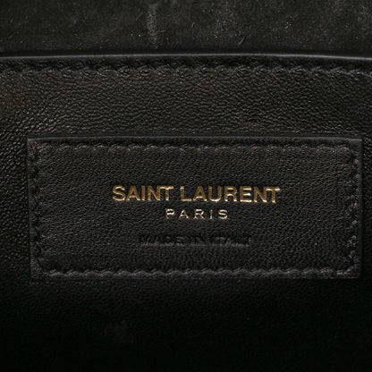 Saint Laurent Metallic Textured Calfskin Classic Monogram Cassandre Clutch Gold 6 of 11