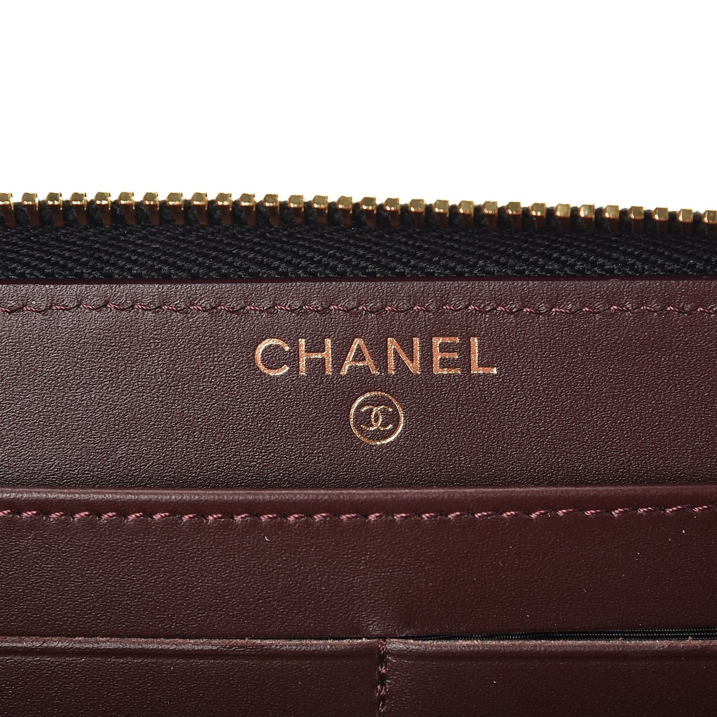 Caviar Quilted Large Gusset Zip Around Wallet Black