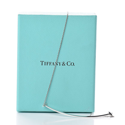 Tiffany Sterling Silver Large T Smile Pendant Necklace 6 of 6