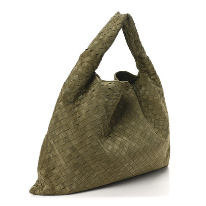 Bottega Veneta Suede Intrecciato Large Hop Mud 3 of 9