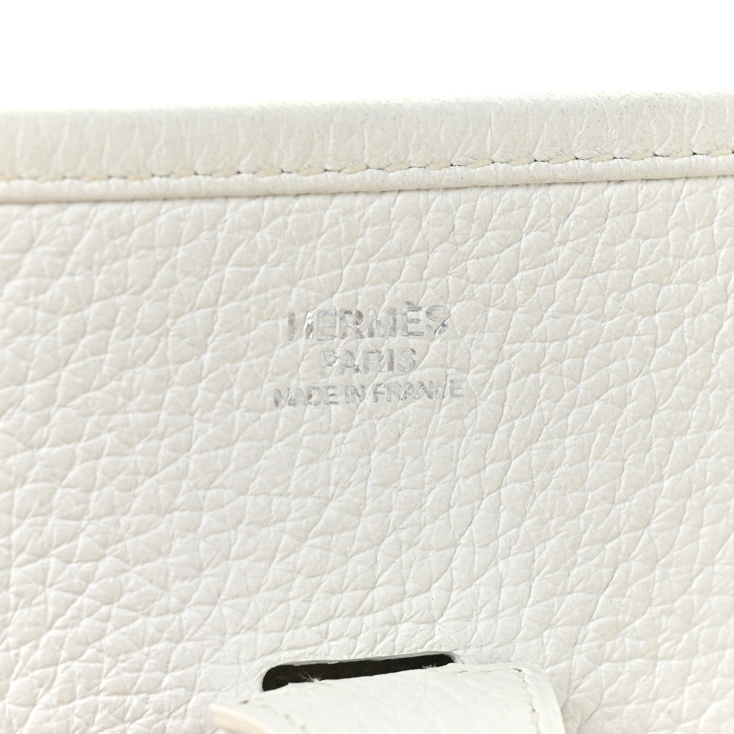 Hermes Taurillon Clemence Evelyne III PM White 5 of 13