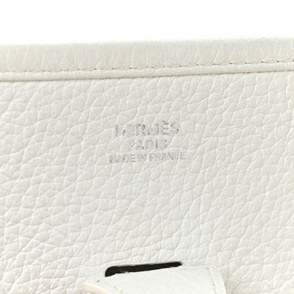 Hermes Taurillon Clemence Evelyne III PM White 5 of 13
