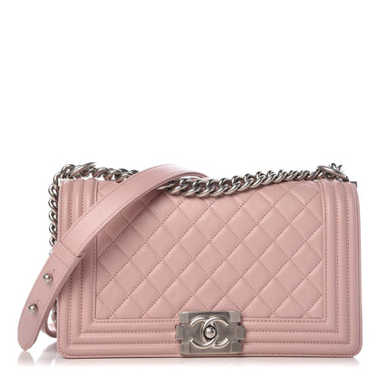 Chanel Calfskin Quilted Medium Boy Flap Light Pink 1 of 10